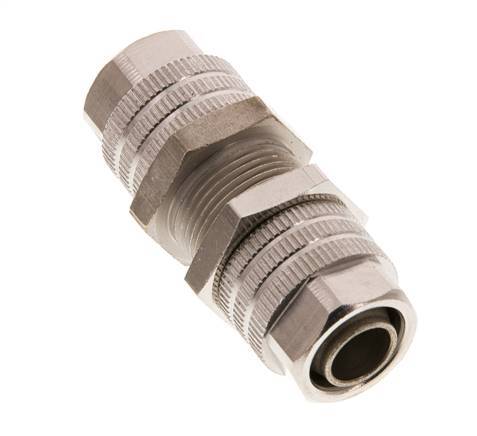 11.6x9 Nickel plated Brass Straight Push-on Fitting Bulkhead