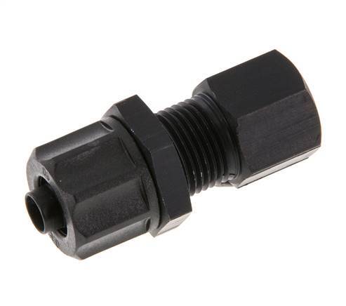 8x6 & G1/8'' Aluminum Straight Push-on Fitting with Female Threads Bulkhead