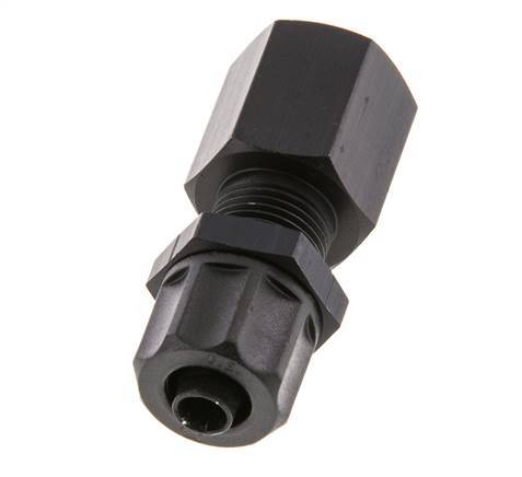 8x6 & G1/4'' Aluminum Straight Push-on Fitting with Female Threads Bulkhead