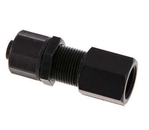 10x8 & G1/4'' Aluminum Straight Push-on Fitting with Female Threads Bulkhead