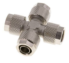 10x8 Nickel plated Brass Cross Push-on Fitting