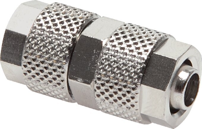 8x6 Nickel plated Brass Straight Push-on Fitting [2 Pieces]