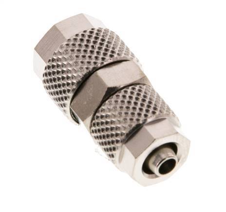 8x6 & 6x4 Nickel plated Brass Straight Push-on Fitting [2 Pieces]