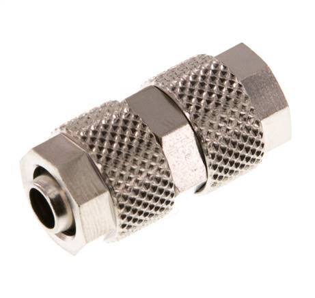 8x6 Nickel plated Brass Straight Push-on Fitting [2 Pieces]