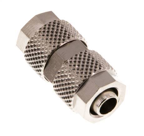 8x6 Nickel plated Brass Straight Push-on Fitting [2 Pieces]