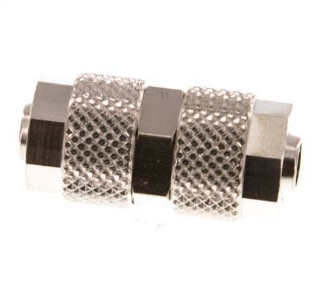 8x6 Nickel plated Brass Straight Push-on Fitting [2 Pieces]