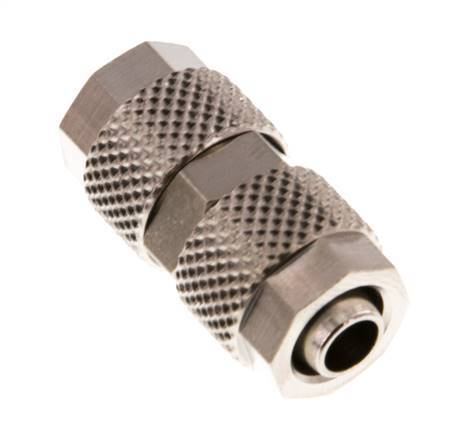8x6 Nickel plated Brass Straight Push-on Fitting [2 Pieces]