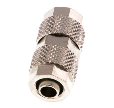 8x6 Nickel plated Brass Straight Push-on Fitting [2 Pieces]