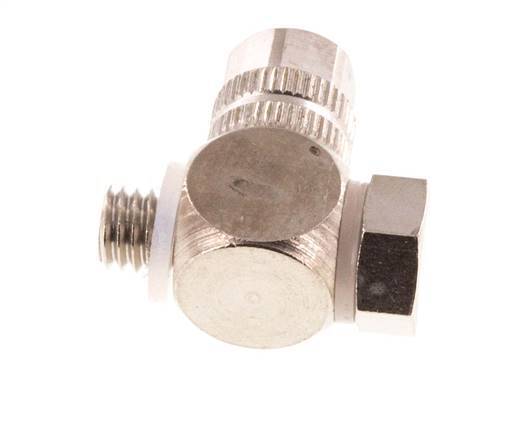 4.3x3 & M5 Nickel plated Brass Banjo Push-on Fitting with Male Threads with O-ring Rotatable [10 Pieces]