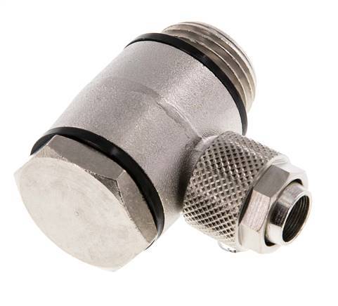 12x10 & G1/2'' Nickel plated Brass Banjo Push-on Fitting with Male Threads with O-ring Rotatable