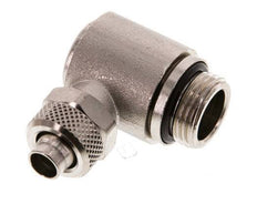 10x8 & G3/8'' Nickel plated Brass Elbow Push-on Fitting with Male Threads Rotatable Inner Hexagon