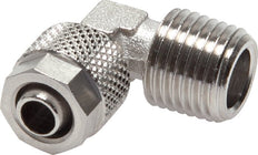 12x10 & R1/2'' Nickel plated Brass Elbow Push-on Fitting with Male Threads [2 Pieces]