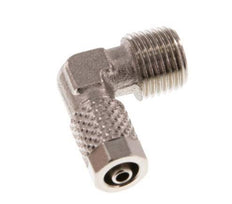 5x3 & R1/8'' Nickel plated Brass Elbow Push-on Fitting with Male Threads [5 Pieces]