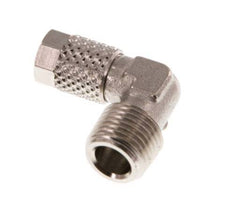 5x3 & R1/8'' Nickel plated Brass Elbow Push-on Fitting with Male Threads [5 Pieces]