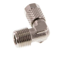 5x3 & R1/8'' Nickel plated Brass Elbow Push-on Fitting with Male Threads [5 Pieces]