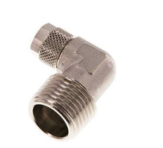 8x6 & R1/2'' Nickel plated Brass Elbow Push-on Fitting with Male Threads [2 Pieces]