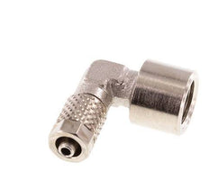 5x3 & G1/8'' Nickel plated Brass Elbow Push-on Fitting with Female Threads [5 Pieces]