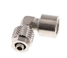 6x4 & G1/8'' Nickel plated Brass Elbow Push-on Fitting with Female Threads [2 Pieces]