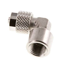 6x4 & G1/8'' Nickel plated Brass Elbow Push-on Fitting with Female Threads [2 Pieces]