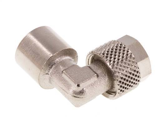 8x6 & G1/8'' Nickel plated Brass Elbow Push-on Fitting with Female Threads [5 Pieces]