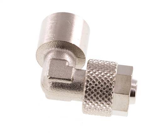 8x6 & G1/8'' Nickel plated Brass Elbow Push-on Fitting with Female Threads [5 Pieces]