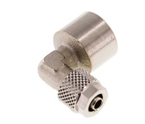 6x4 & G1/4'' Nickel plated Brass Elbow Push-on Fitting with Female Threads [2 Pieces]