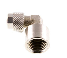 6x4 & G1/4'' Nickel plated Brass Elbow Push-on Fitting with Female Threads [2 Pieces]