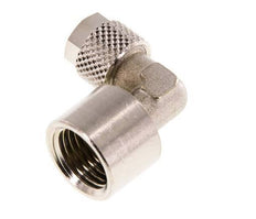 6x4 & G1/4'' Nickel plated Brass Elbow Push-on Fitting with Female Threads [2 Pieces]