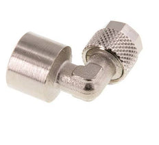 8x6 & G1/4'' Nickel plated Brass Elbow Push-on Fitting with Female Threads [2 Pieces]