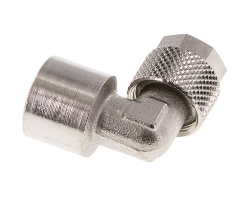 10x8 & G1/4'' Nickel plated Brass Elbow Push-on Fitting with Female Threads [2 Pieces]