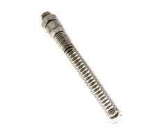 6x4 & G1/8'' Nickel plated Brass Straight Push-on Fitting with Male Threads Bend Protection [2 Pieces]