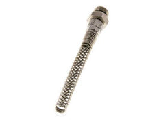 6x4 & G1/4'' Nickel plated Brass Straight Push-on Fitting with Male Threads Bend Protection [2 Pieces]