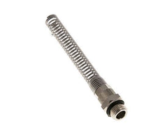 8x6 & G1/4'' Nickel plated Brass Straight Push-on Fitting with Male Threads Bend Protection [2 Pieces]