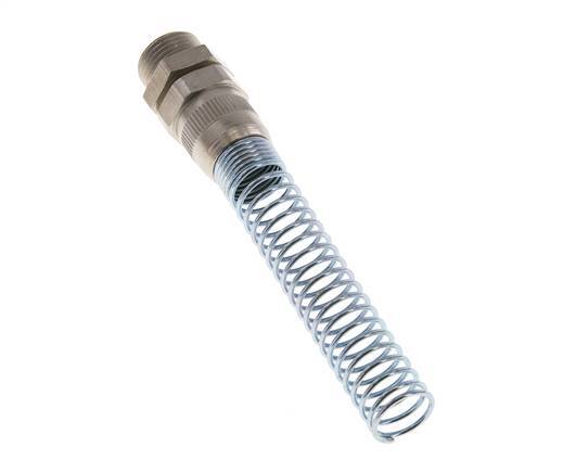 12x9 & G3/8'' Nickel plated Brass Straight Push-on Fitting with Male Threads Bend Protection