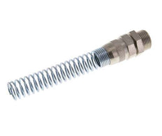 12x9 & G3/8'' Nickel plated Brass Straight Push-on Fitting with Male Threads Bend Protection