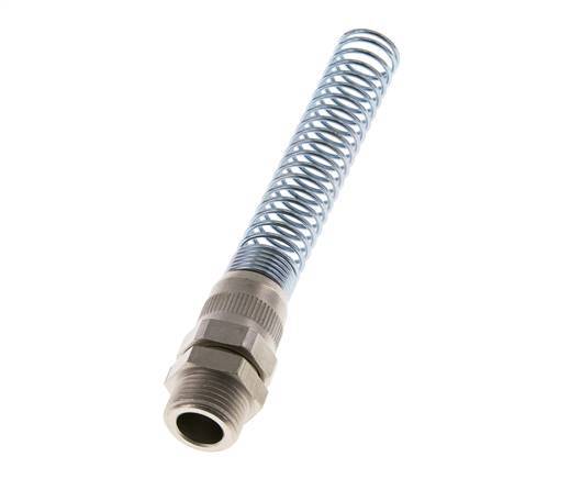 12x9 & G3/8'' Nickel plated Brass Straight Push-on Fitting with Male Threads Bend Protection