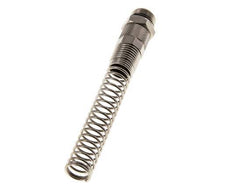 12x10 & G3/8'' Nickel plated Brass Straight Push-on Fitting with Male Threads Bend Protection