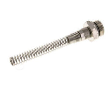 8x6 & G1/2'' Nickel plated Brass Straight Push-on Fitting with Male Threads Bend Protection [2 Pieces]