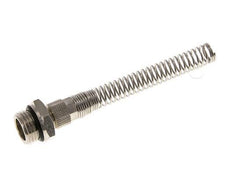 10x8 & G1/2'' Nickel plated Brass Straight Push-on Fitting with Male Threads Bend Protection [2 Pieces]
