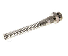 10x8 & G1/2'' Nickel plated Brass Straight Push-on Fitting with Male Threads Bend Protection [2 Pieces]