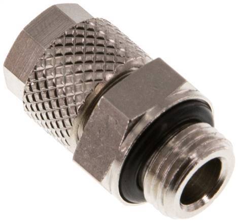 6x4 & G1/8'' Nickel plated Brass Straight Push-on Fitting with Male Threads NBR [5 Pieces]