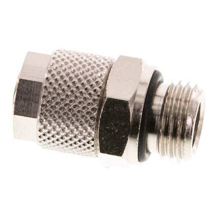 10x8 & G1/4'' Nickel plated Brass Straight Push-on Fitting with Male Threads NBR [2 Pieces]