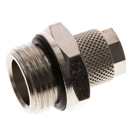 10x8 & G1/2'' Nickel plated Brass Straight Push-on Fitting with Male Threads NBR [2 Pieces]
