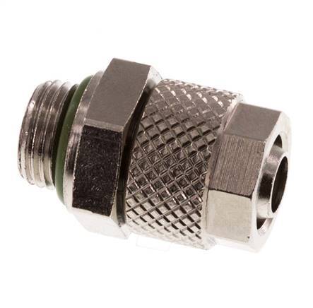 8x6 & G1/8'' Nickel plated Brass Straight Push-on Fitting with Male Threads FKM [5 Pieces]