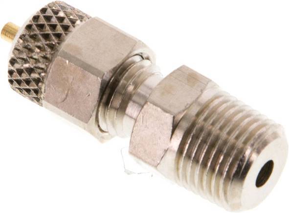 4x2 & R1/8'' Nickel plated Brass Straight Push-on Fitting with Male Threads [5 Pieces]