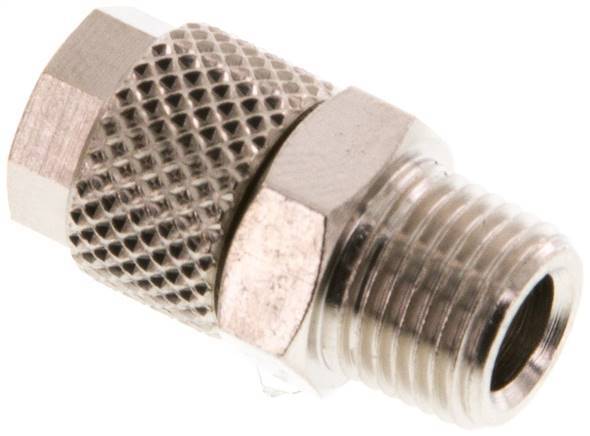 6x4 & R1/8'' Nickel plated Brass Straight Push-on Fitting with Male Threads [5 Pieces]