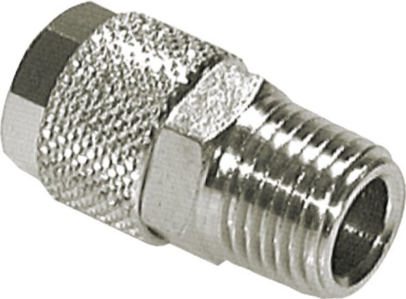 5x3 & R1/8'' Nickel plated Brass Straight Push-on Fitting with Male Threads [5 Pieces]