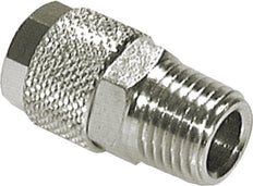 8x6 & R1/2'' Nickel plated Brass Straight Push-on Fitting with Male Threads [2 Pieces]