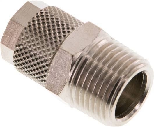 10x8 & R3/8'' Nickel plated Brass Straight Push-on Fitting with Male Threads [2 Pieces]