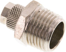8x6 & R1/2'' Nickel plated Brass Straight Push-on Fitting with Male Threads [2 Pieces]